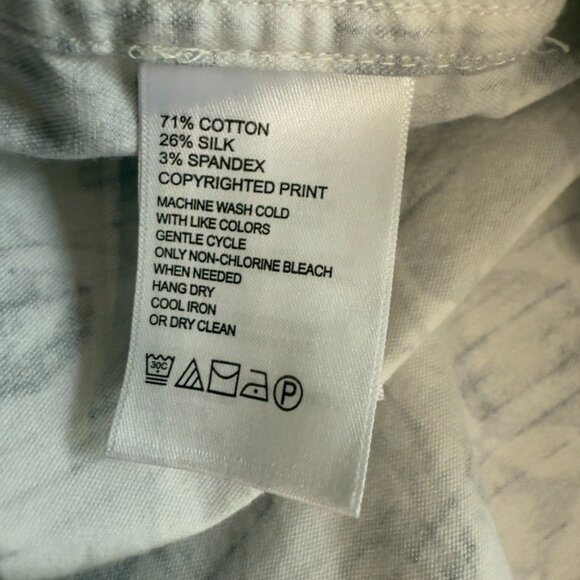 Tommy Bahama Taupe & Grey Leaf Print Long Sleeve Shirt - Size XXL - Picture 10 of 12